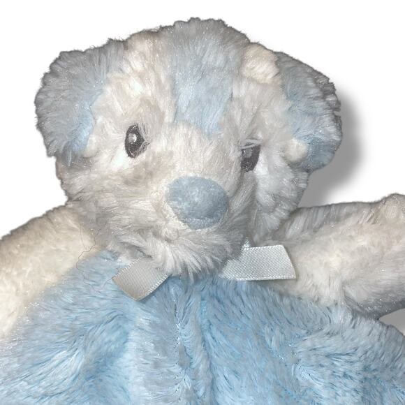 Blankets & Beyond Lovey Bear Rosette Swirls Security Blanket Plush Shower 15" - Picture 3 of 12